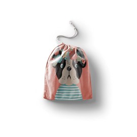 Le Jardin du Lin Bedruckte Baumwoll Taschen mit Kordelzug, Einkaufstasche, Beutel, Stoffsack, Stofftasche, Gemüsesack, Wiederverwendbare, Umweltfreundlich, Mehrzweck, Faltbar, Größe: 20x30 Cm