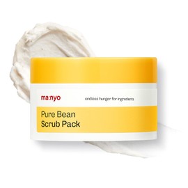 ma:nyo Pure Bean Scrub Pack - Exfoliante facial diario, exfoliante suave y cuidado de los poros (100 g) - Hidratación y suavidad