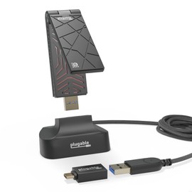 Adaptador WiFi 6 USB WiFi enchufable para PC de computadora y portátiles, AX1800 USB 3.0 y adaptador inalámbrico USB C con conexión de banda dual de 2.4 GHz + 5 GHz para Windows 10/11