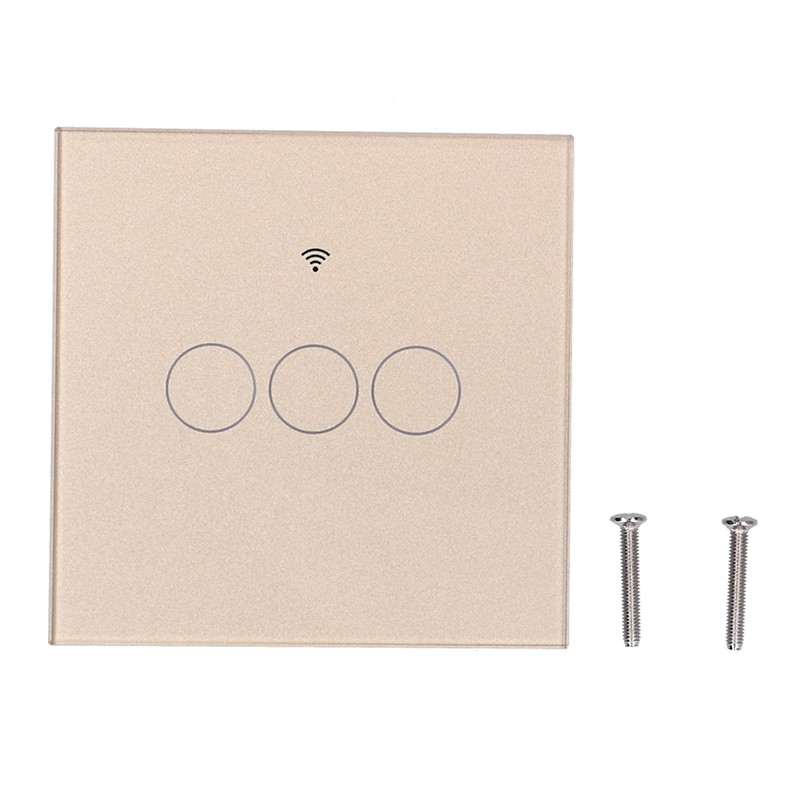 For Tuya Zigbee Light Switch 3‑Gang Remote Control Touch Switch