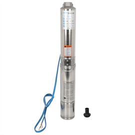 CARMA 196.8FT Deep Well Submersible Pump Stainless Steel Water Pump 1HP 115V 30GPM