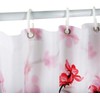LIVILAN Cherry Blossom Shower Curtain Pink Floral with 12 Hooks