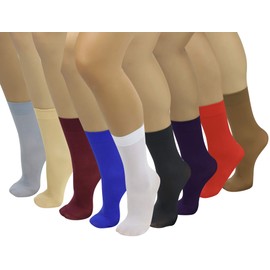 ToBeInStyle Womens Pack of 6 Trouser Solid Anklet Socks - One Size - Assorted