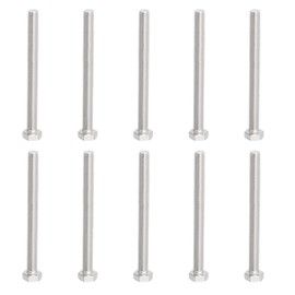 Aopin M8 x 100mm Hex Bolt Screw Grade 5.8 Stainless Steel, Fasteners Fully Machine Threaded SUS304 10 PCS