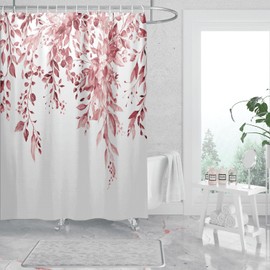 M&W DAS DESIGN Shower Curtain Various Plant Decor Flowers Leaves Buds Relaxation Plant Pattern Cosy Bathing Experience High Quality Bathroom Accessory Textile Curtain 100% Waterproof