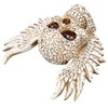 Skull Statue Butterflies Pattern Handcraft Exquisite Skeleton Head Statue with
