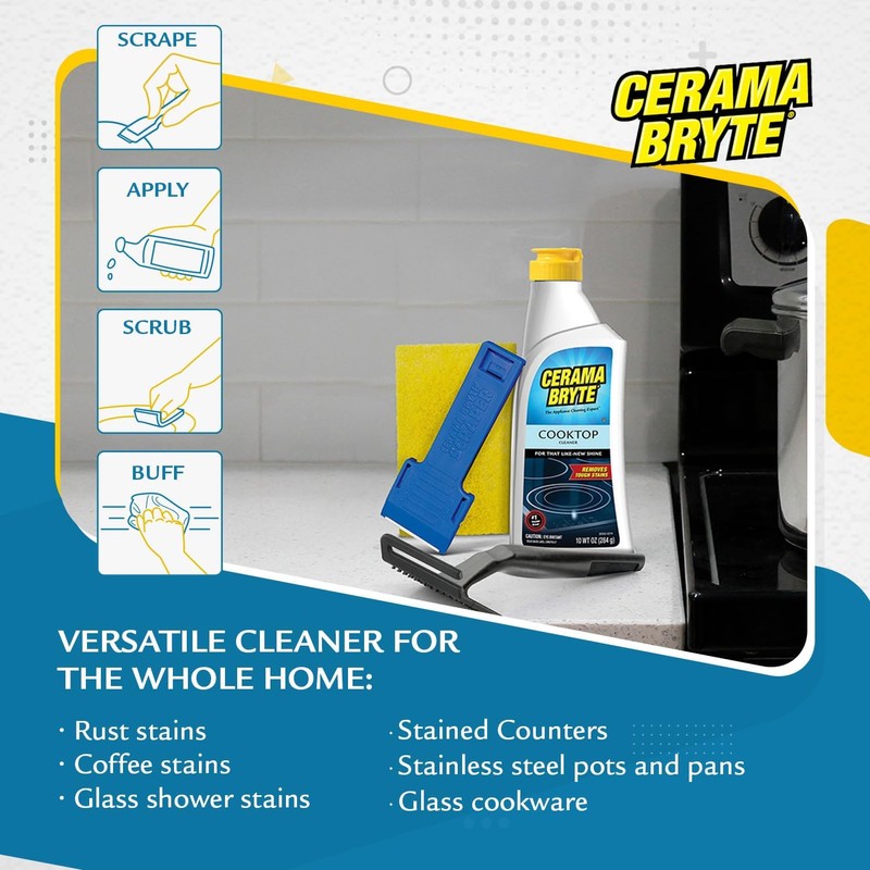 Cerama Bryte - Cooktop Cleaning Kit - Includes 10 oz.