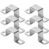 AGUTEA 25x25mm Stainless Steel Square Tube Clamp, Silver Fixed Bracket,
