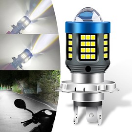 Flygun 1 PC Car H4 Bulb, 3.14" x 1.69" Waterproof Super Bright Front Lighting Bulb, 1:1 Original Halogen Lamp Upgrade Replacement, Universal for Most Cars and Motorcycles Lighting Bulb (White)