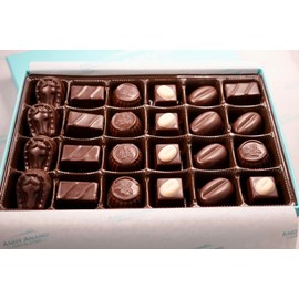 Andy Anand Vegan, Sugar Free Dark Chocolate Luxury 24 Pcs Truffles, amazing Ganache, Dairy Free, Soy Free, Sesame Free, Gift Boxed Lightly Sweetened with Stevia