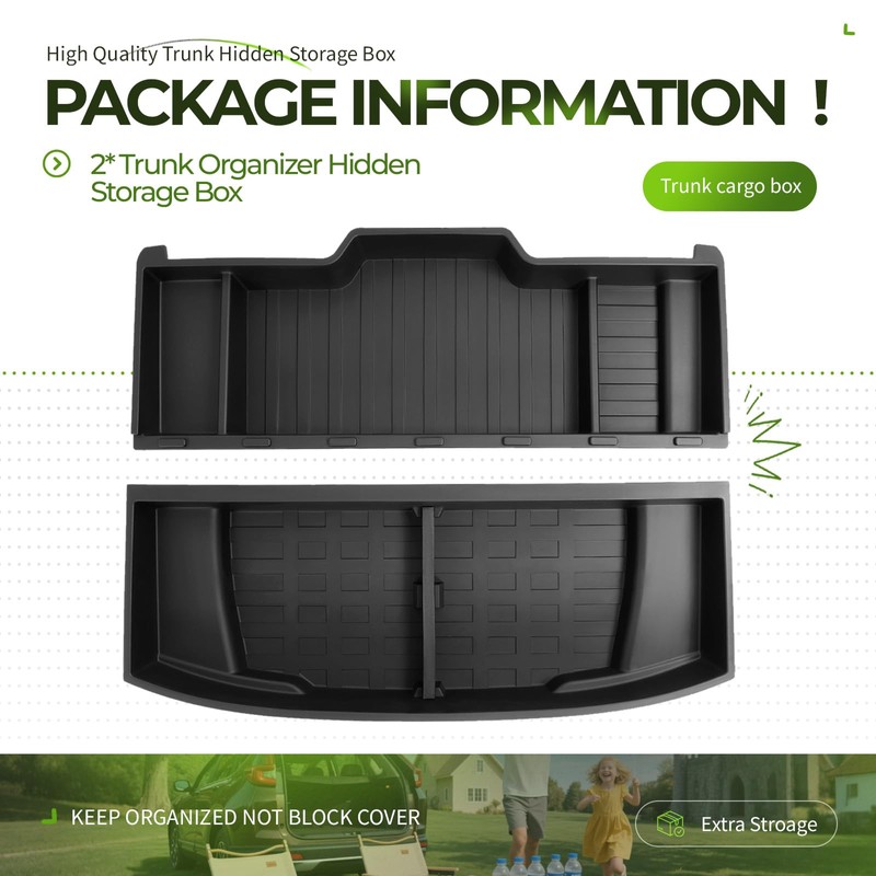 Gelacie Rear Hatch Trunk Hidden Storage Box Compatible with 2023-2025