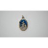 Saint Christopher 1-1/2" x 1-1/8" Silver Tone / Enameled Medal