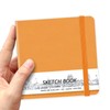 5" x 5" Square Handy Pocket Hardcover PU Leather Sketchbook,58