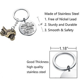BNQL Motorcycle Keychain Motorbike Gifts for Motorcycle Lovers New Driver Gifts Biker Dad Mom Gifts Motorcycle Rider Gifts (Bronze)