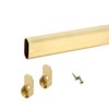 Oval Closet Rod with End Supports (MATTE BRASS - 30