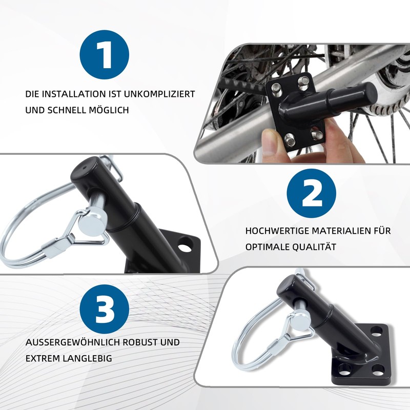 ANEELV Bicycle Trailer Hitch Adapter with Locking Pin - Universal