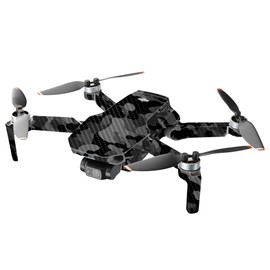 MIGHTY SKINS MightySkins Carbon Fiber Compatible with DJI Mini 2 Portable Drone - Black Camo | Protective, Durable Textured Carbon Fiber Finish | Easy to Apply and Change Styles | Made in The USA
