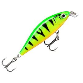 Rapala X-Light Minnow 5 cm 4g - Wobbler, Hardbait, Twitch Bait, Minnow for Bass Fishing, Hardbait for Spin Fishing, Colour: Fire Tiger