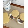 Cheese Cookie Yellow Vanity Table Portable Small Mirror Comb Set