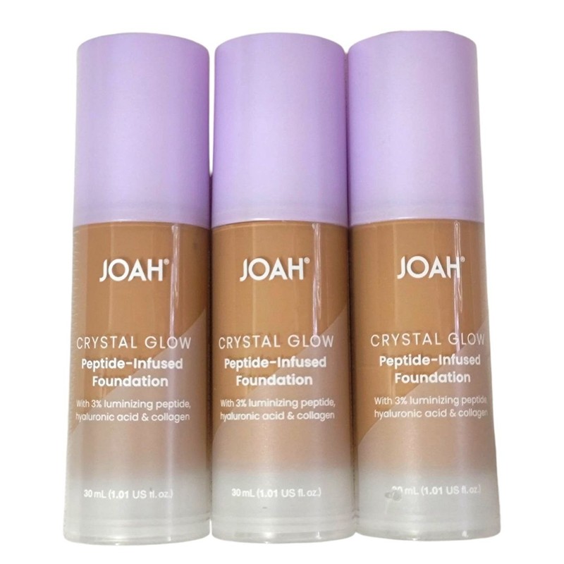 JOAH Foundation Crystal Glow Peptide-Infused TW050 Tan Warm Undertones