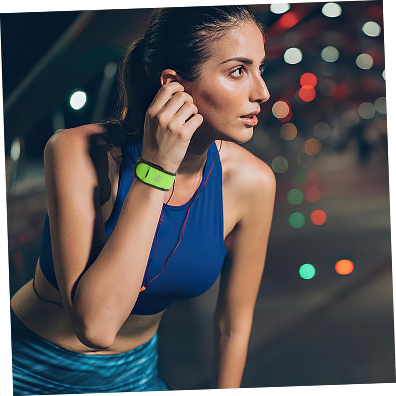 DOITOOL LED Sports Bracelet Neon Light Up Safety Armband for