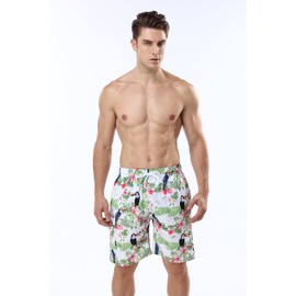 MILANKERR Men's Swim Trunk (Flower, Small, s)