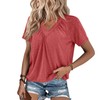 Gihgoew Summer Tops for Women 2024 Shorts Sleeve Womens Tops,V