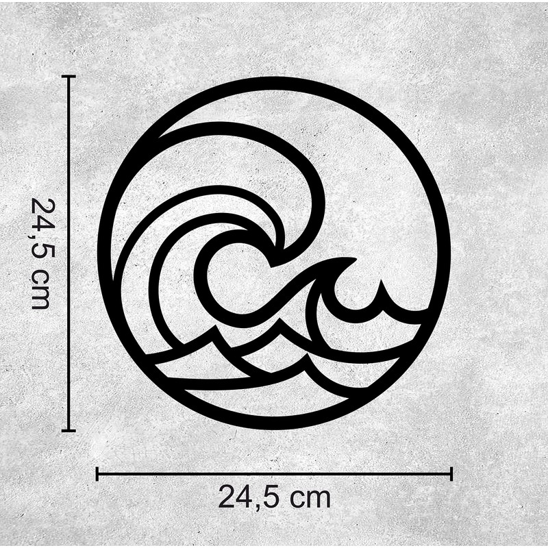 Manschin-Laserdesign The Four Elements Wooden Wall Decoration Black Wall Art