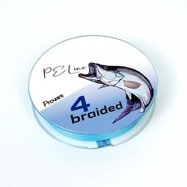 Provare PE Line 0.4, 0.6, 0.8, No. 1, 1.5, 2, 3, 4, 300m, 4 Braid, Made in Japan, Dyneema (Blue, No. 3.0)