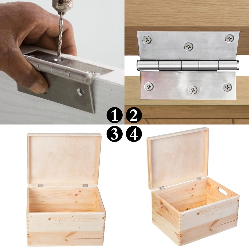 TamBee 20Pcs 3inch Folding Butt Hinges Cabinet Cupboard Closet Hardware