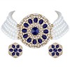 Aheli Kundan Pearl Choker Multi Layered Collar de cuentas Pendientes