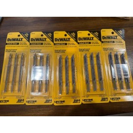 Dewalt DW3701 Cobalt Steel Wood Cutting Jig Saw Blades 3-Pack (Lot of 5 Packs)