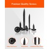 Gorffy Tapping Screws, 360 Pieces Black Screws, Self-Tapping Screws with