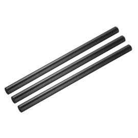 sourcing map Black Round ABS Plastic Rods 0.6-inch Diameter and 12-inch Length Rigid Insulation Opaque Plastic Rods for DIY Craft Model Making, 3 Pack
