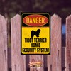 Tibet Terrier Sign Danger Security System Door Sign Dog Warning