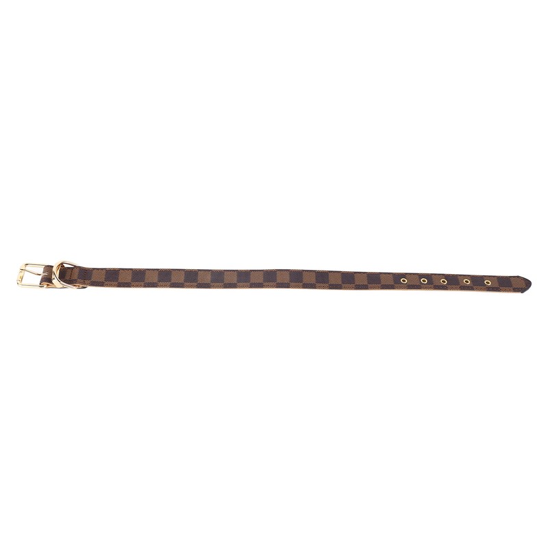 Dog Collar Durable Soft Stylish Plaid Pattern Dog Collar Adjustable