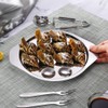 HEMOTON Set of 4 Stainless Steel Snail Plate Mushroom Bowls