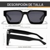 anteojos de sol polarizadas cuadradas retro para hombres y mujeres,