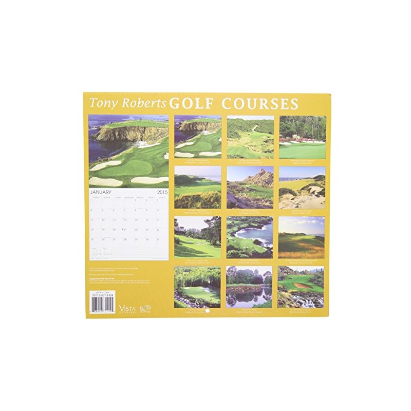 2015 Golf Courses 12x11 Vista Wall Calendar