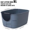 Gefryco Gefryco Large Cat Litter Box with High Sided 24.6"x18.3"x12.2"