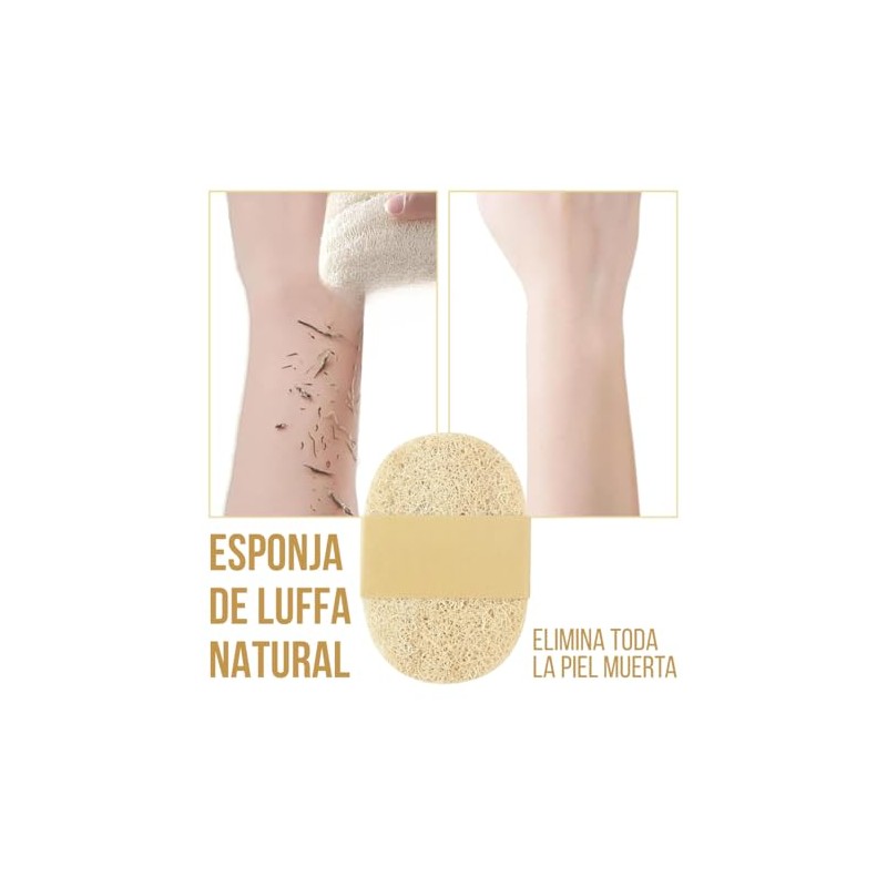 10 Esponja Vegetal Exfoliante Lufa 100% Natural Limpieza Corporal Elimina