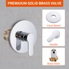 Shower Valve Handle, Bathroom Shower Mixer Valve Kit, Wall Mount