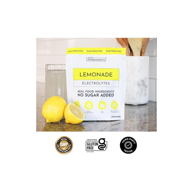 Just Ingredients Mezcla Bebida Electrolitos Limonada Agua Coco Sal Marina