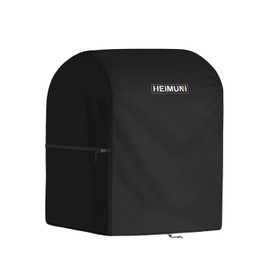 HEIMUNI BBQ Cover, Barbeque Cover Waterproof Outdoor for Weber Spirit 210 Grill, Heavy Duty 420D Oxford Fabric Gas Barbecue Cover for Weber Spirit E-210 with Folding Side Rack (90x70x110cm)