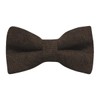 King & Priory Highland Weave Cocoa Brown Bow Tie