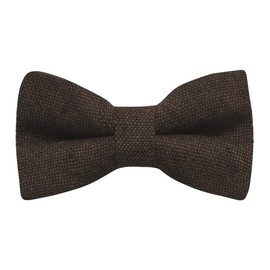 King & Priory Highland Weave Cocoa Brown Bow Tie
