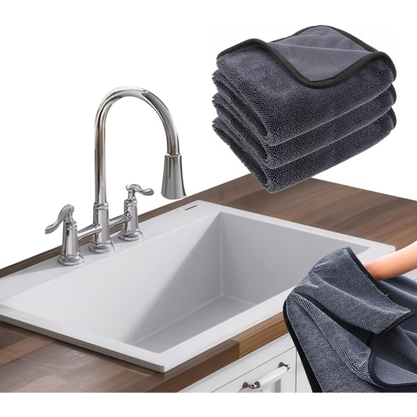 Ecopandy Shiny Wipes Cleaning Cloths,3pcs Shiny Bath Drying Towels,Shower Doors