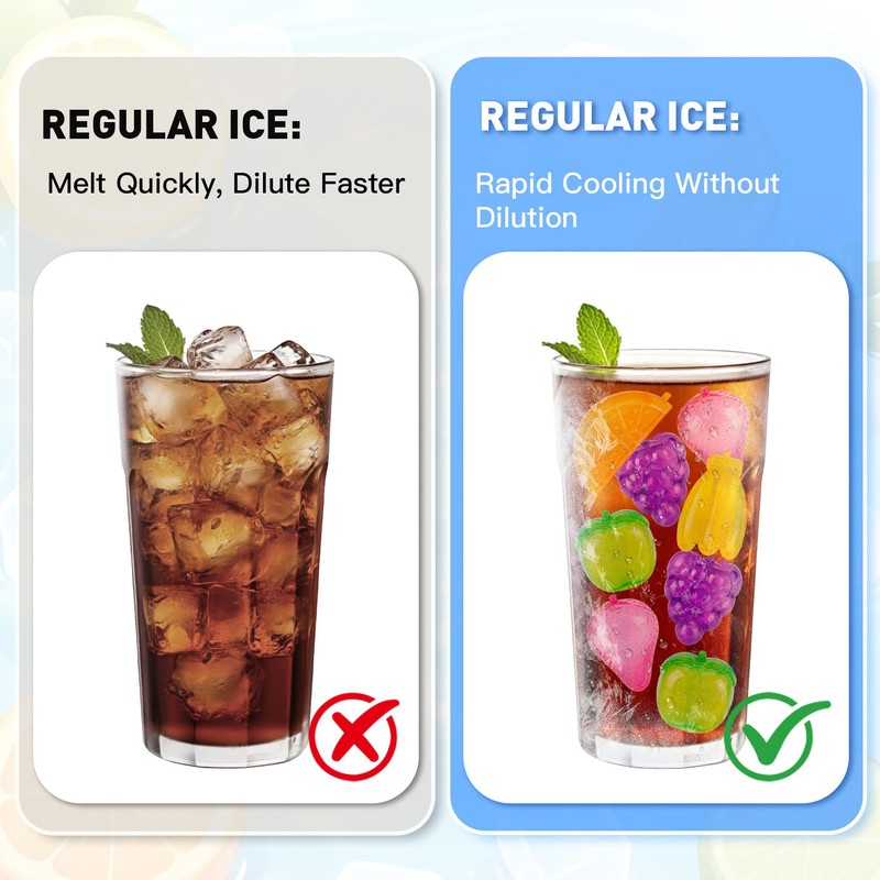 20 Pack Reusable Plastic Ice Cubes Refreezable Ice Cubes for