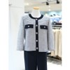 Compania striped collarless jacket CAFU6-WJK310 / 꼼빠니아 스트라이프 노카라 자켓 CAFU6-WJK310