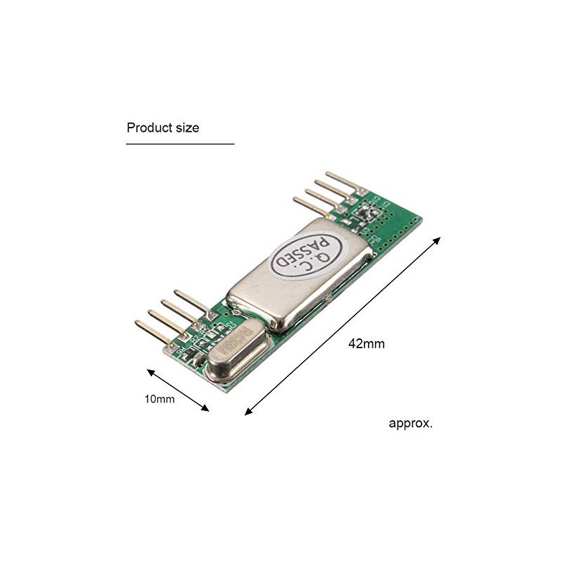 TECNOIOT 2pcs RXB6 433MHz Superheterodyne Radio Receiver Module